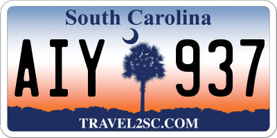 SC license plate AIY937
