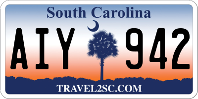 SC license plate AIY942