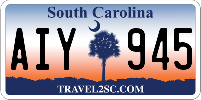 SC license plate AIY945
