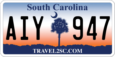 SC license plate AIY947