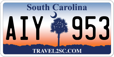 SC license plate AIY953