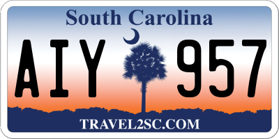 SC license plate AIY957