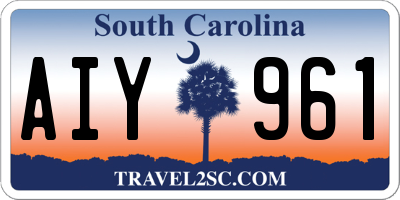 SC license plate AIY961