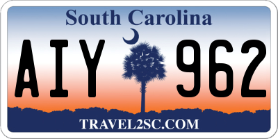 SC license plate AIY962