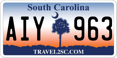 SC license plate AIY963