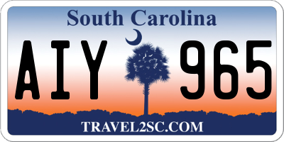 SC license plate AIY965