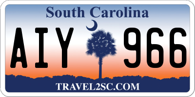 SC license plate AIY966