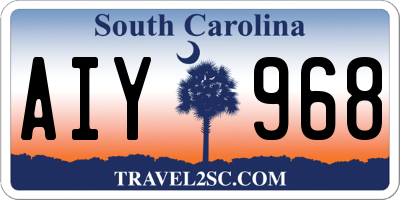 SC license plate AIY968