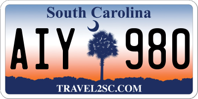 SC license plate AIY980