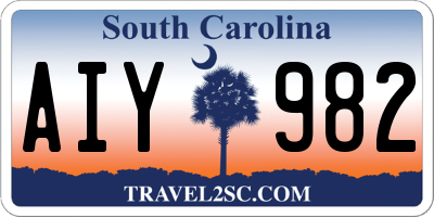 SC license plate AIY982