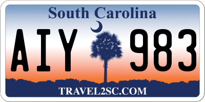 SC license plate AIY983