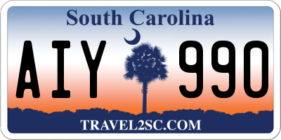 SC license plate AIY990