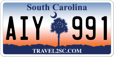 SC license plate AIY991