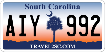 SC license plate AIY992