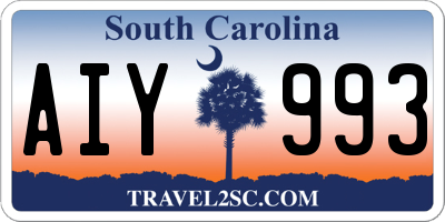 SC license plate AIY993