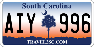 SC license plate AIY996
