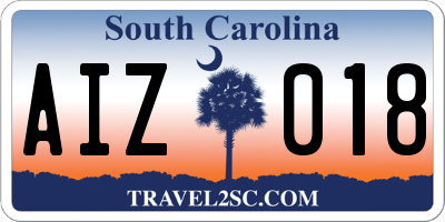 SC license plate AIZ018