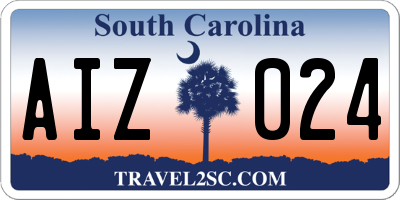 SC license plate AIZ024