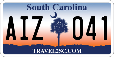 SC license plate AIZ041