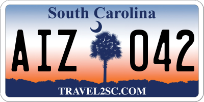 SC license plate AIZ042