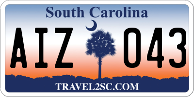 SC license plate AIZ043