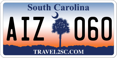 SC license plate AIZ060