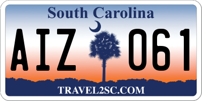 SC license plate AIZ061