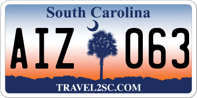 SC license plate AIZ063