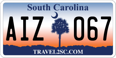 SC license plate AIZ067