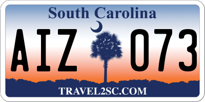 SC license plate AIZ073