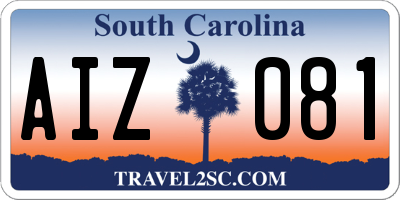 SC license plate AIZ081