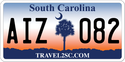 SC license plate AIZ082