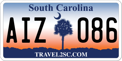 SC license plate AIZ086