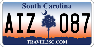 SC license plate AIZ087