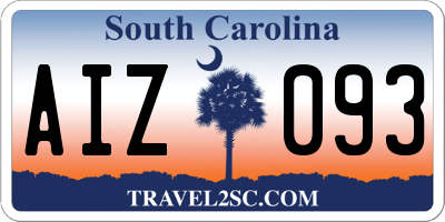 SC license plate AIZ093
