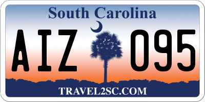 SC license plate AIZ095