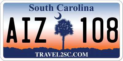 SC license plate AIZ108