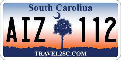 SC license plate AIZ112