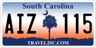 SC license plate AIZ115