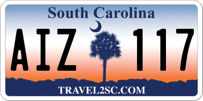 SC license plate AIZ117