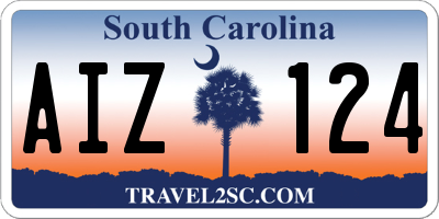 SC license plate AIZ124