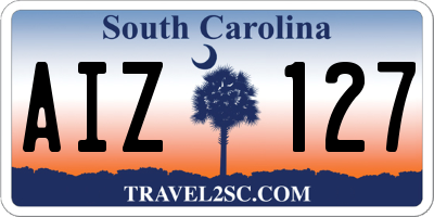 SC license plate AIZ127