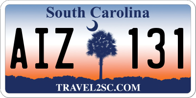 SC license plate AIZ131