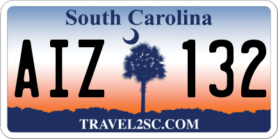 SC license plate AIZ132