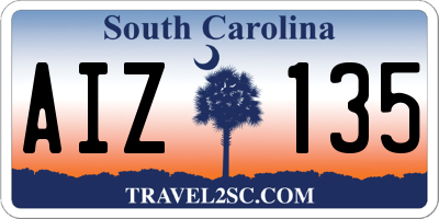 SC license plate AIZ135