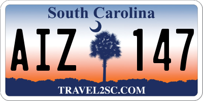 SC license plate AIZ147