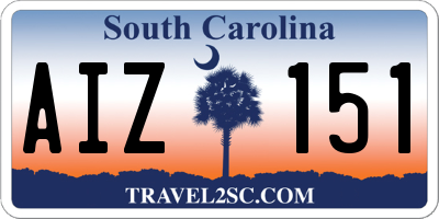 SC license plate AIZ151