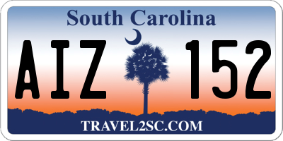 SC license plate AIZ152
