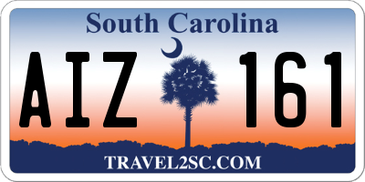 SC license plate AIZ161