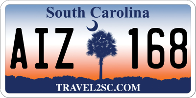 SC license plate AIZ168